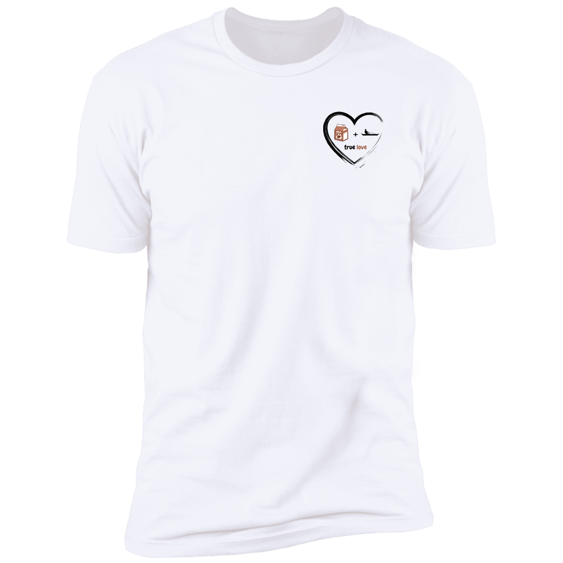 White T-Shirt with Black True Love